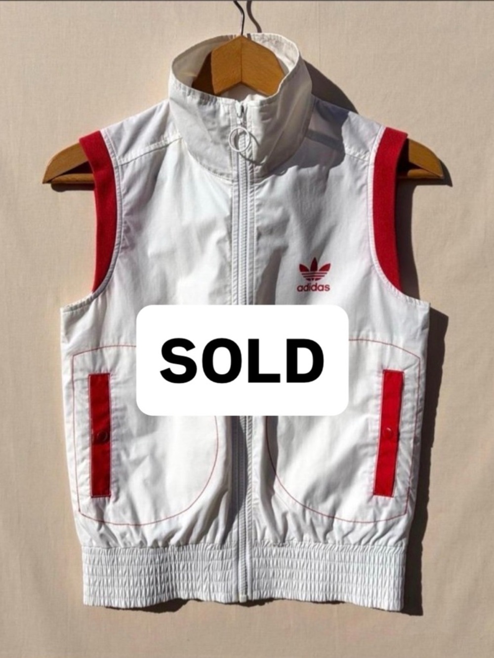 SOLD: Adidas Original Sport - Vintage High Collar Trefoil Vest